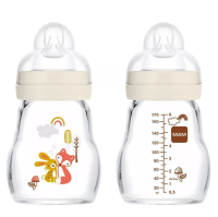 MAM Dětská skleněná láhev 170 ml Feel Good 0+, 1 ks