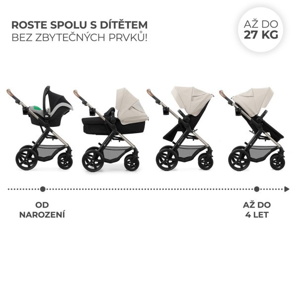 KINDERKRAFT Kočárek kombinovaný Moov 2 3v1, pěnová kola