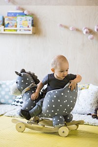 KINDERKRAFT Houpačka s melodií koník gray