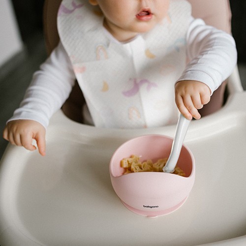 BABYONO Miska silikonová s přísavkou 6m+