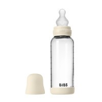 BIBS antikoliková skleněná lahev se silikonovým dudlíkem 240ml