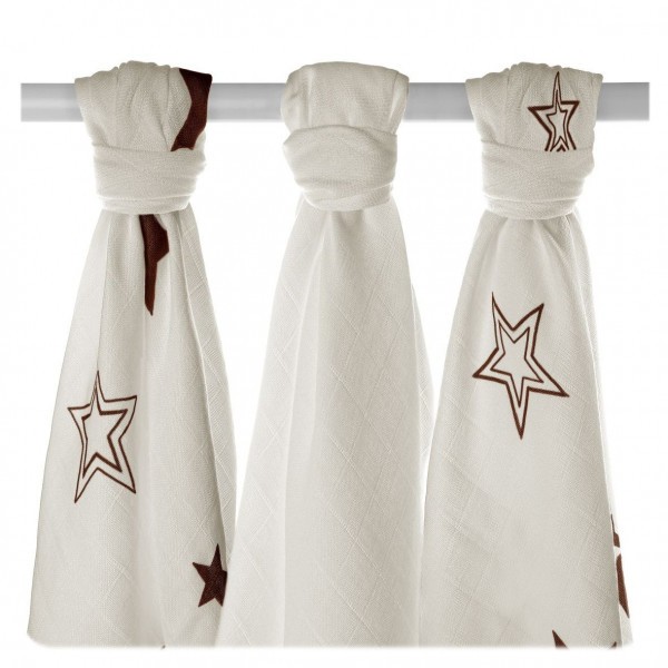 Bambusové pleny XKKO®BMB - 70x70cm - 3ks, Stars