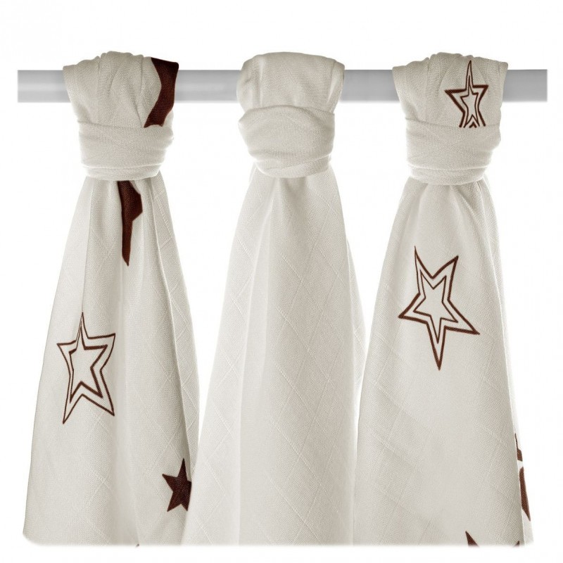 Bambusové pleny XKKO®BMB - 70x70cm - 3ks, Stars