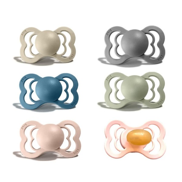 Bibs Supreme Dudlíky vel.2 z přírodního kaučuku 2 ks