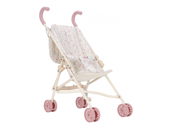 LITTLE DUTCH Kočárek pro panenky golfky skládací Soft Flowers