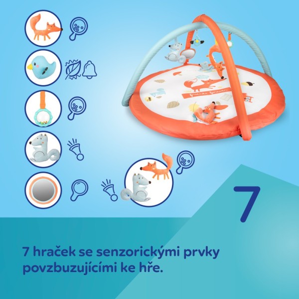 CANPOL BABIES Edukativní hrací deka FOX