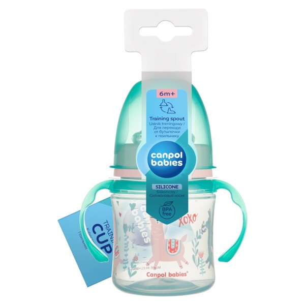 CANPOL BABIES Tréninkový hrneček EXOTIC ANIMALS 120ml