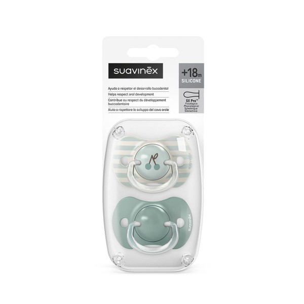 SUAVINEX Dudlík SX PRO fyziologický BIRDIES +18m 2 ks