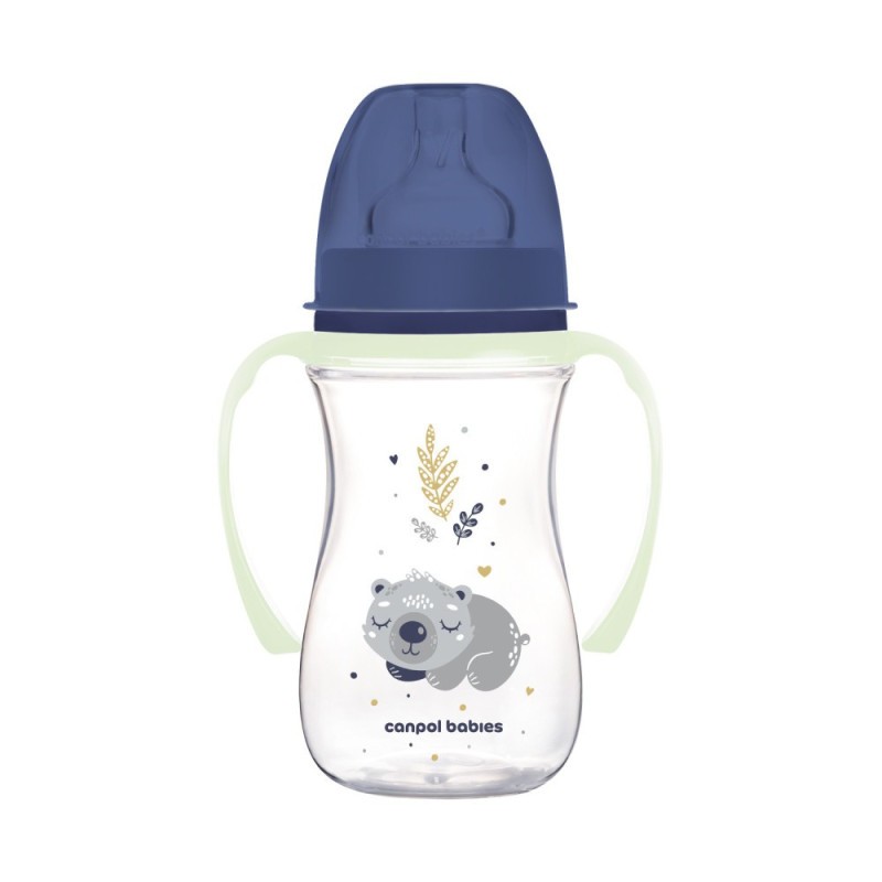 Canpol babies Antikoliková lahev EasyStart se svítícími úchyty SLEEPY KOALA
