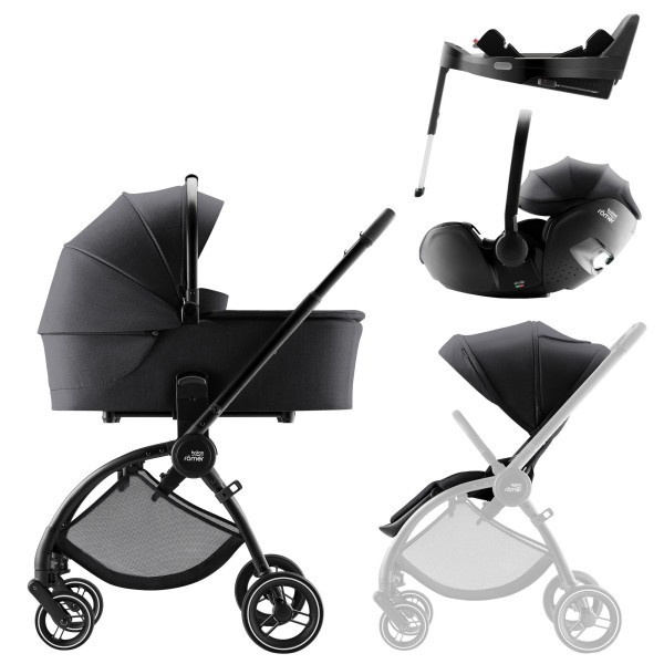 Britax Römer Set kočárek Rio + hluboká korba + autosedačka Baby-Safe PRO + Vario Base 5Z