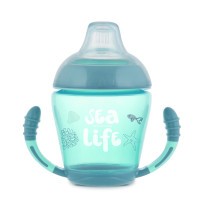 CANPOL BABIES Nevylévací hrneček se silikonovým pítkem 230ml SEA LIFE