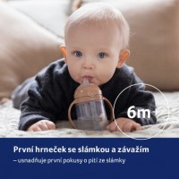 LOVI První hrneček se slámkou a závažím 150ml