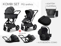 MOON PIÚ Kombi set Kombinovaný kočárek