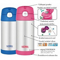 Dětská termoska s brčkem - jelen Dětská termoska s brčkem - jelen