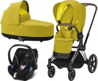 Kočárek CYBEX Set Priam Rosegold Seat Pack 2021, Lux Carry Cot včetně Aton 5