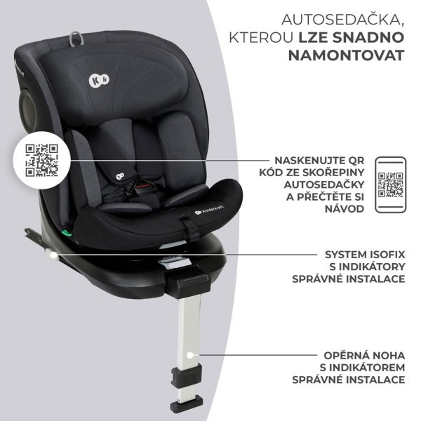 KINDERKRAFT Autosedačka I-360 i-Size 40-150 cm