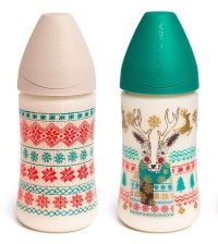 Suavinex ZIMA | LÁHEV 270 ml KULATÁ SAVIČKA silikon SUAVINEX LÁHEV 270 ml Kulatá savička 3-poziční - kolekce WINTER