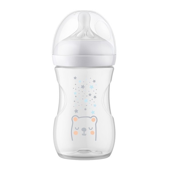 Avent Philips láhev Natural Response s ventilem AirFree medvěd 260 ml bílá