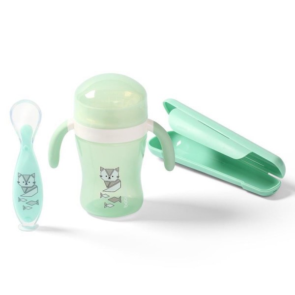 BABYONO Lžička silikonová s obalem 6m+