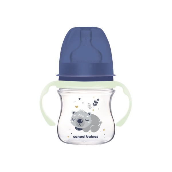 Canpol babies Antikoliková lahev EasyStart se svítícími úchyty SLEEPY KOALA