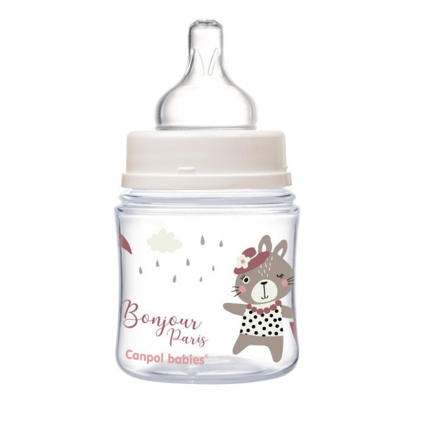 CANPOL BABIES Lahev se širokým hrdlem BONJOUR PARIS 120ml