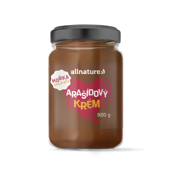 ALLNATURE Arašídový krém s hořkou čokoládou - 920 g