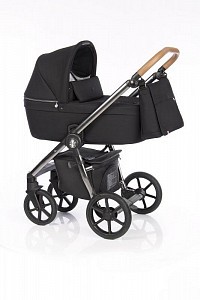 Moderní kočárek Roan Coss - Black Chrom Line