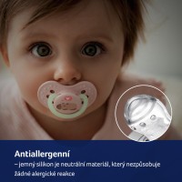 LOVI Dudlík svítící silikonový dynamický CAPICHILL 6-18m 2ks