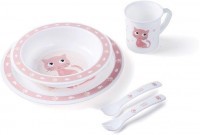 CANPOL BABIES Sada plastová s příborem Cute Animals