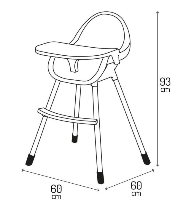 MOMI Jídelní židlička REKI