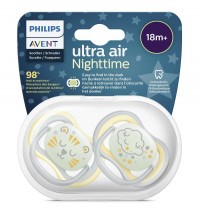 Philips AVENT Šidítko Ultra air noční, 2 ks