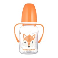 CANPOL BABIES Lahev úzkohrdlá s úchyty CUTE ANIMALS 120ml