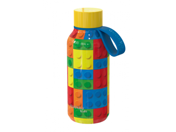 QUOKKA Nerezová termoláhev Solid Kids s poutkem 330 ml