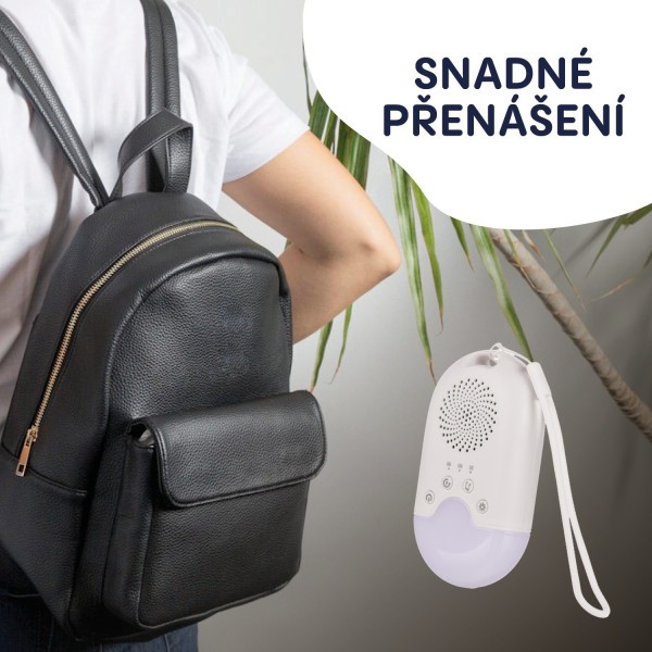 ZOPA Přenosný usínací modul s LED světlem, bílým šumem a zvuky