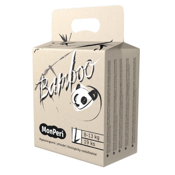 MonPeri Jednorázové dětské EKO pleny Bamboo L 8-13 kg