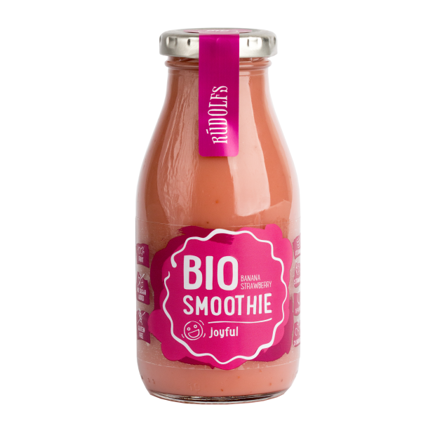 Rudolfs Smoothie Jahoda, banán BIO 260 ml