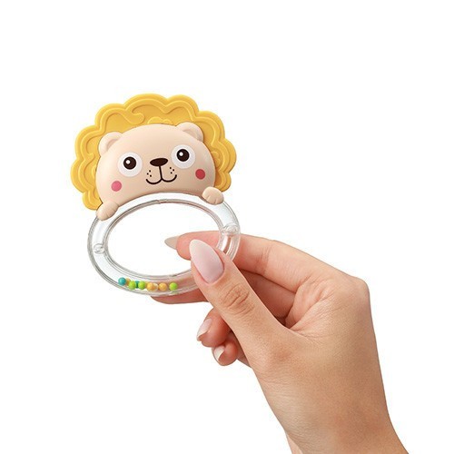 BABYONO Chrastítko s kousátkem Lion 0m+