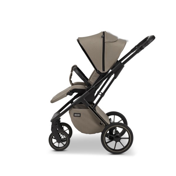 MOON PIÚ EXTRA black chrome Kombinovaný kočárek