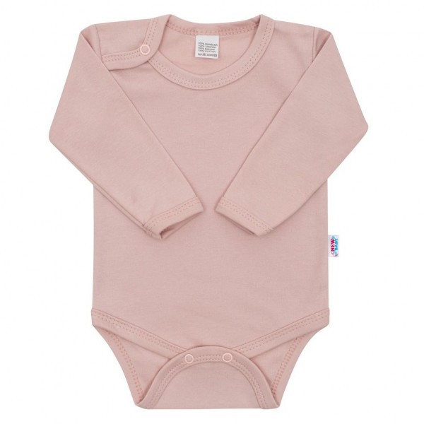 NEW BABY Kojenecké body Classic II jednobarevné dl. rukáv