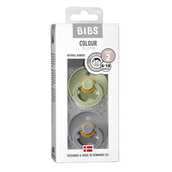 BIBS Colour Dudlíky z přírodního kaučuku 2ks, vel. 2