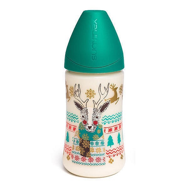 Suavinex ZIMA | LÁHEV 270 ml KULATÁ SAVIČKA silikon SUAVINEX LÁHEV 270 ml Kulatá savička 3-poziční - kolekce WINTER