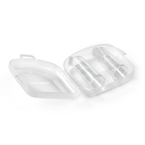 BABYONO Sada silikonových zubních kartáčků na prst 2ks 0m+