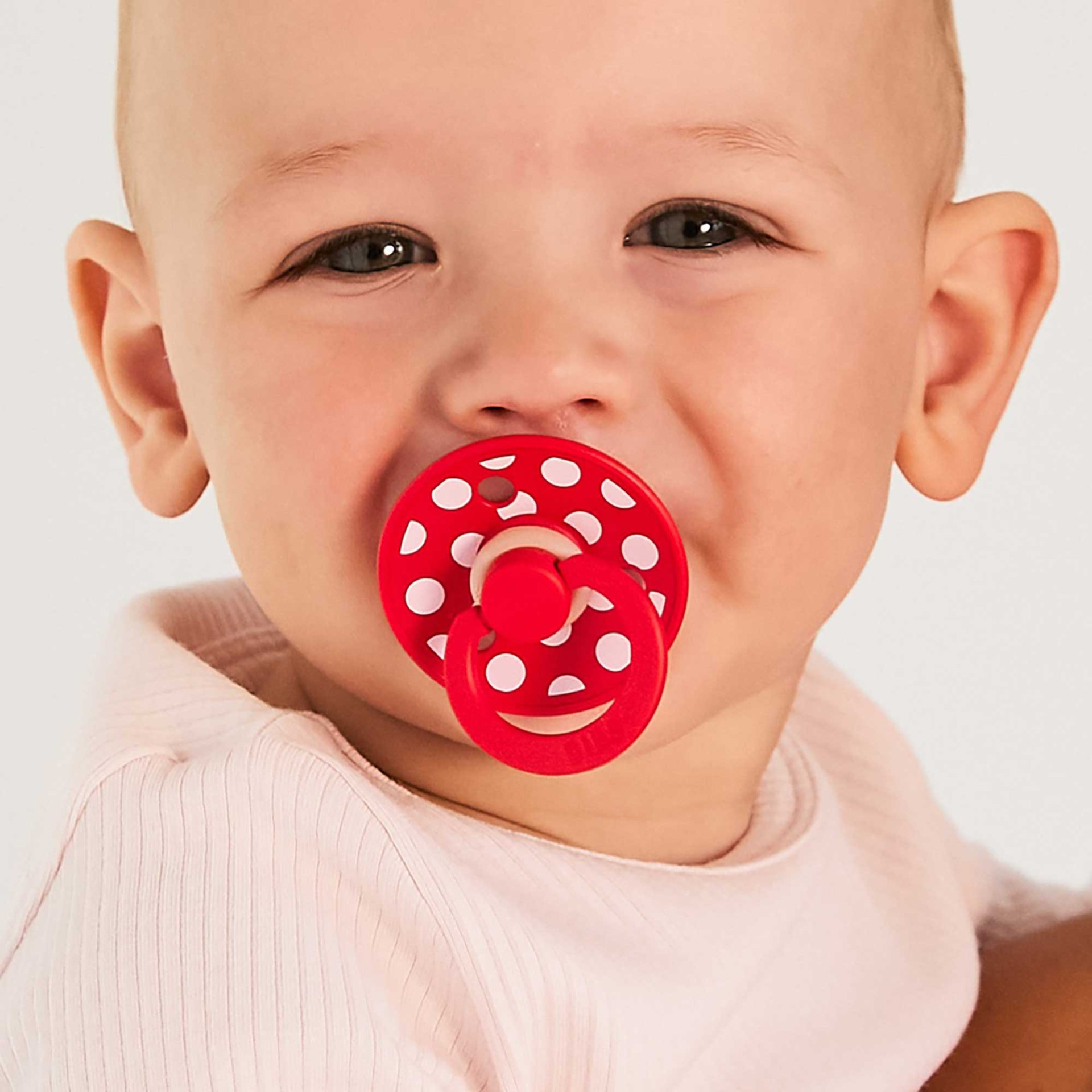 BIBS STUDIO Colour Polka anatomické dudlíky z přírodního kaučuku 2ks - vel. 1