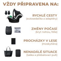 KINDERKRAFT SELECT Kočárek kombinovaný 3v1 Prime 2