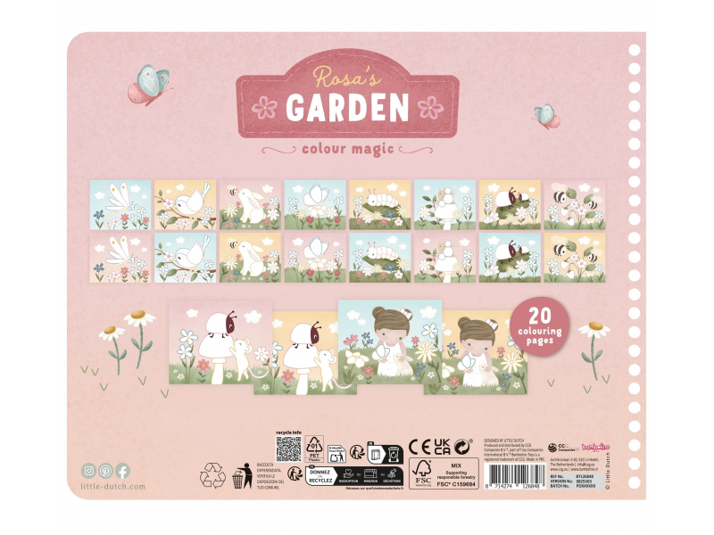 LITTLE DUTCH Kniha s vystřihovacími maskami Rosa