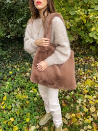 Studio Noos Taška faux fur mom-bag