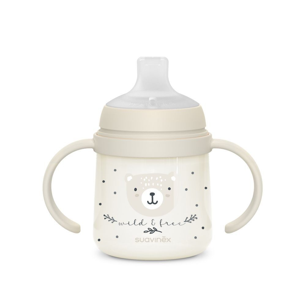 SUAVINEX První láhev s oušky WILD & FREE 150 ml - šedá