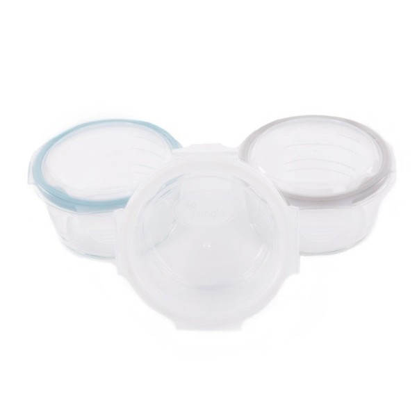 BO JUNGLE Skleněné misky s víčky B-Glass Bowls 280ml