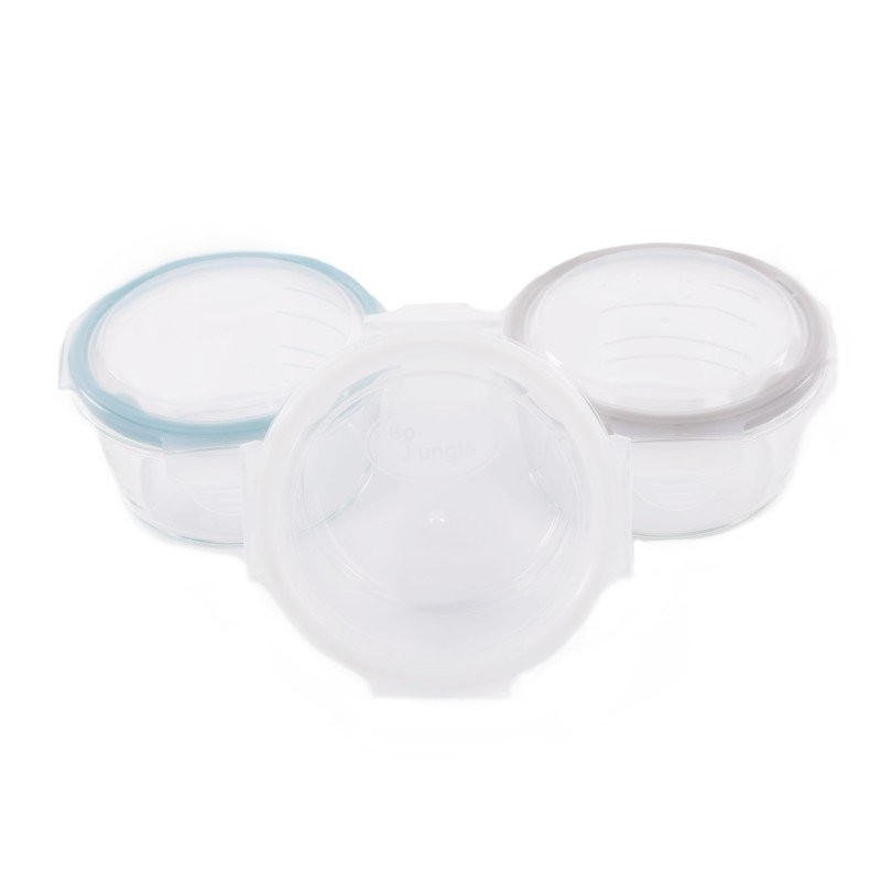 BO JUNGLE Skleněné misky s víčky B-Glass Bowls 280ml