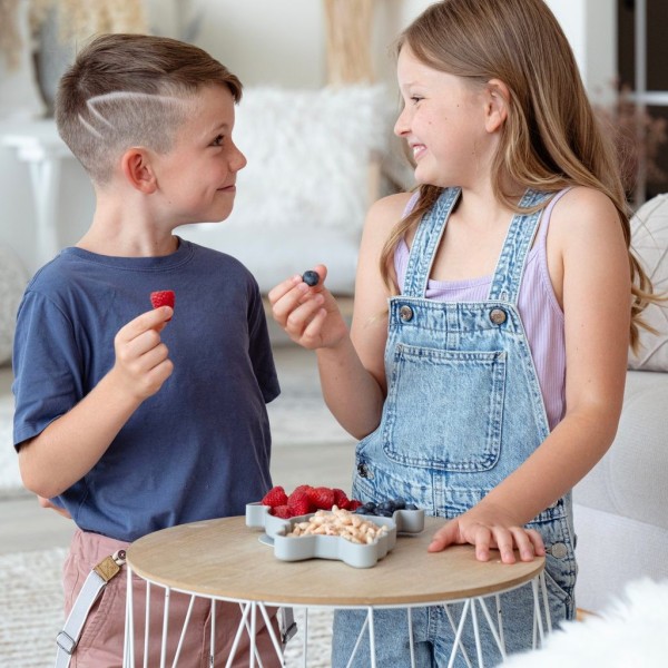 MELII Silikonový dělený talířek s přísavkou